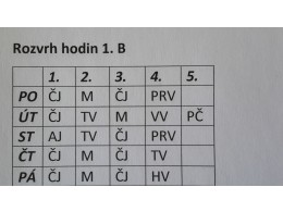 Rozvrh hodin